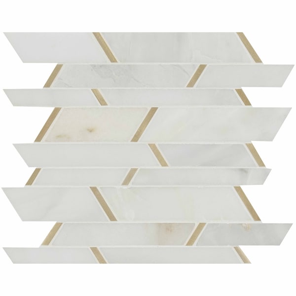 Msi Metro Gold 12.09 In X 12.21 In. Glass Mosaic Tile, 10PK - ZOR-MD-0422