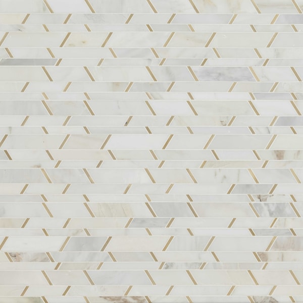 Msi Metro Gold 12.09 In X 12.21 In. Glass Mosaic Tile, 10PK - ZOR-MD-0422