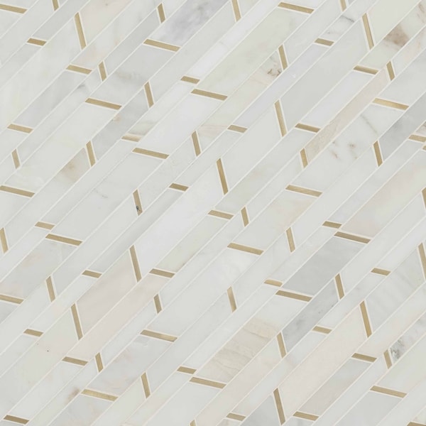 Msi Metro Gold 12.09 In X 12.21 In. Glass Mosaic Tile, 10PK - ZOR-MD-0422