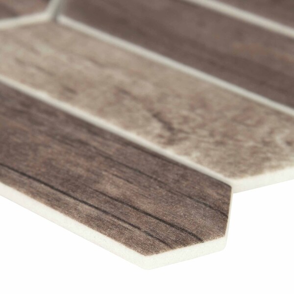 Msi Driftwood Picket 9.84In. X 14.13 In. Glass Mesh-Mounted Mosaic Tile, 15PK - ZOR-MD-0287