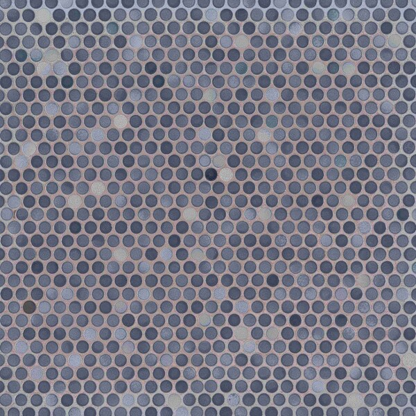 Msi Penny Round Grigio Mix SAMPLE Glazed Ceramic Mesh-Mounted Mosaic Tile - ZOR-MD-0196-SAM