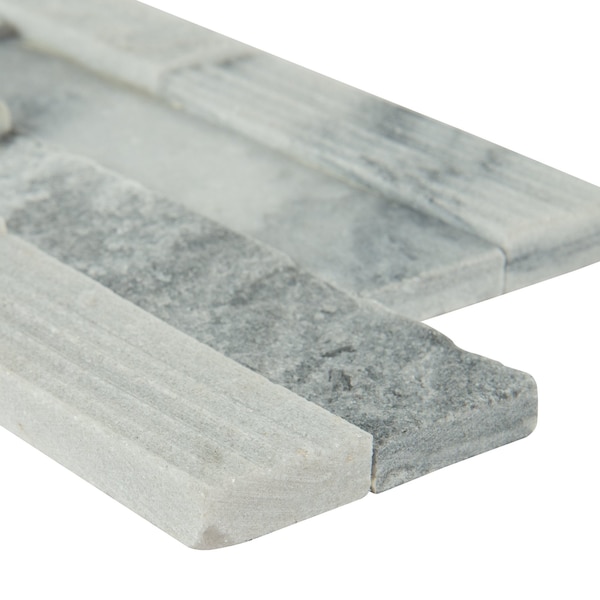 Msi Alaska Gray Ledger Panel 6 In. X 24 In. Multi-Finish Natural Marble Wall Tile, 6PK - ZOR-PNL-0016