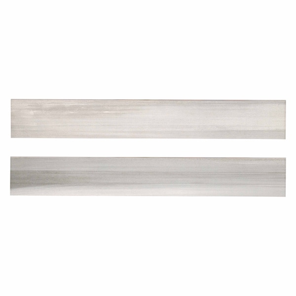 Msi Water Color Grigio Bullnose 3.5 In. X 24 In. Glazed Porcelain Wall Tile, 12PK - ZOR-PT-TR-0172
