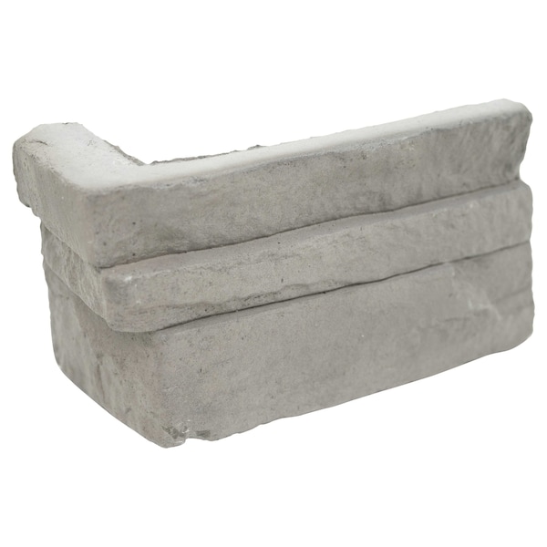 Msi Terrado Copen Ash Corner Stacked Stone 9"x19.5"  Natural Manufactured Stone Wall Cement Tile - ZOR-PNL-0105