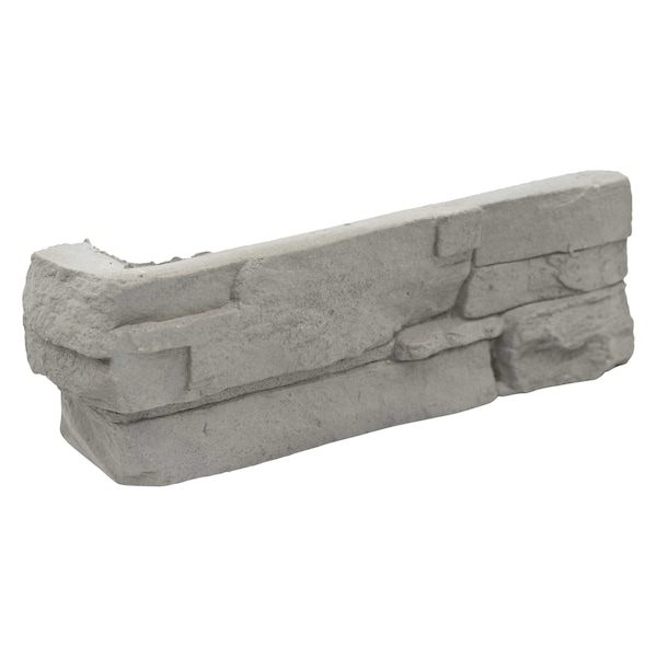 Msi Terrado Copen Ash Corner Stacked Stone 9"x19.5"  Natural Manufactured Stone Wall Cement Tile - ZOR-PNL-0105