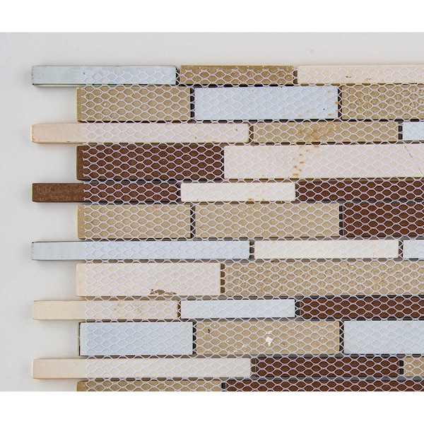 Andova Tiles ANDOVA TILES Reign 2" x 0.25" Straight Edge Glass Mosaic Wall Tile - ANDREI532