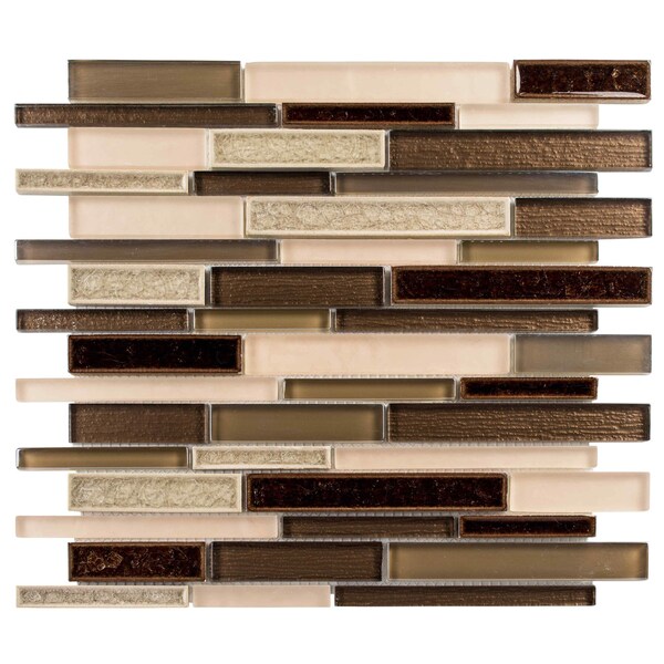 Andova Tiles ANDOVA TILES Reign 2" x 0.25" Straight Edge Glass Mosaic Wall Tile - ANDREI532