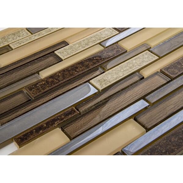 Andova Tiles ANDOVA TILES Reign 2" x 0.25" Straight Edge Glass Mosaic Wall Tile - ANDREI532
