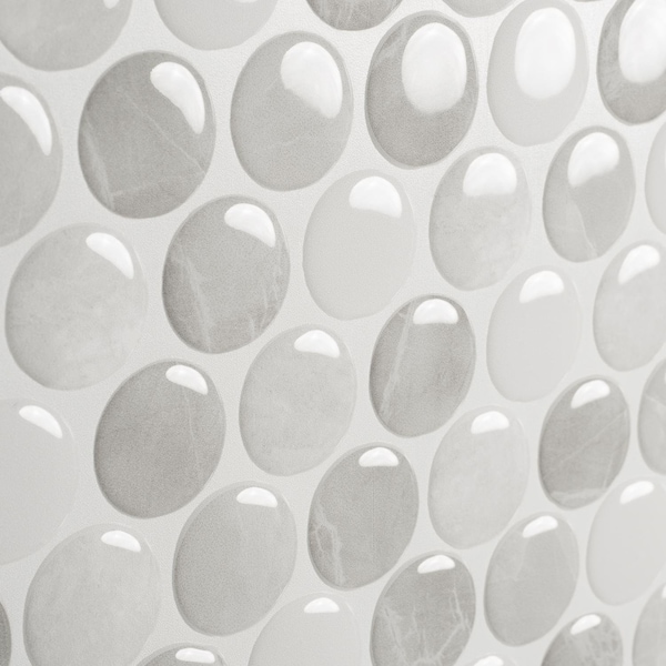 Smart Tiles Smart Tiles 8.95 in. W X 8.97 in. L Gray Glazed Vinyl Adhesive Wall Tile 4 pc - SM1188G-04-QG