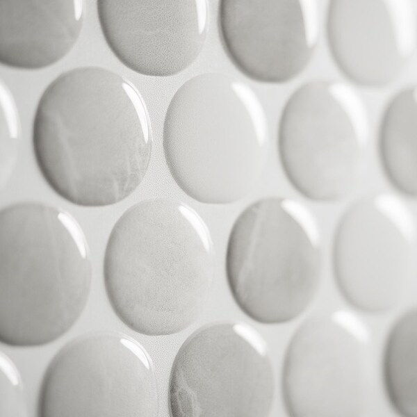 Smart Tiles Smart Tiles 8.95 in. W X 8.97 in. L Gray Glazed Vinyl Adhesive Wall Tile 4 pc - SM1188G-04-QG