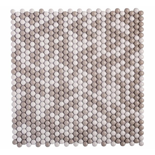 Apollo Tile White Beige 12.5 in x 12.8 in Recycled Glass Floor and Wall Mosaic Tile 11.11 sqft/case, 10PK - APLVRE8811A
