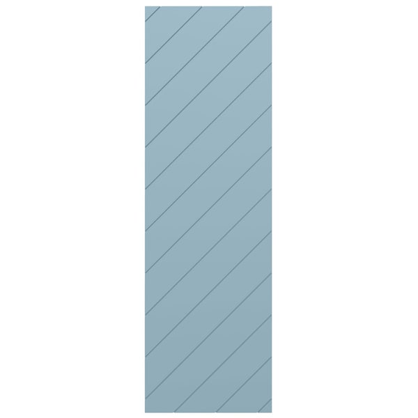 Ekena Millwork 12W x 70H True Fit PVC Diagonal Slat Modern Style Fixed Mount Shutters, Peaceful Blue, PR - TFP001DG12X070SB
