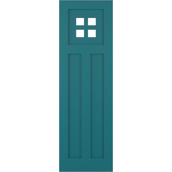 Ekena Millwork True Fit PVC San Antonio Mission Style Fixed Mount Shutters, Antigua, 12W x 26H, PR - TFP001ST12X026AN