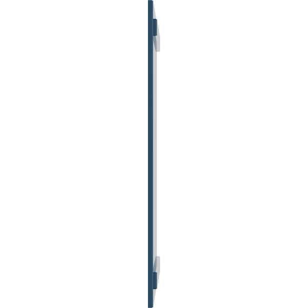 Ekena Millwork True Fit PVC Three Board Joined Board-n-Batten Shutters, Sojourn Blue, 16 1/8W x 64H, PR - TFP101BBF16X064HB