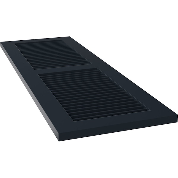 Ekena Millwork True Fit PVC Two Equal Louver Shutters, Starless Night Blue, 12W x 50H, PR - TFP101LVF12X050OB