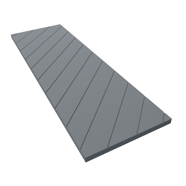Ekena Millwork 15W x 38H True Fit PVC Diagonal Slat Modern Style Fixed Mount Shutters, Ocean Swell, PR - TFP001DG15X038CH