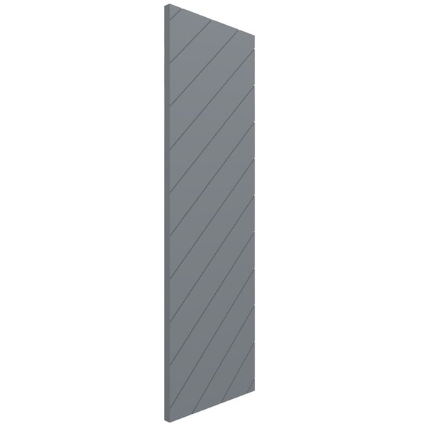 Ekena Millwork 15W x 38H True Fit PVC Diagonal Slat Modern Style Fixed Mount Shutters, Ocean Swell, PR - TFP001DG15X038CH