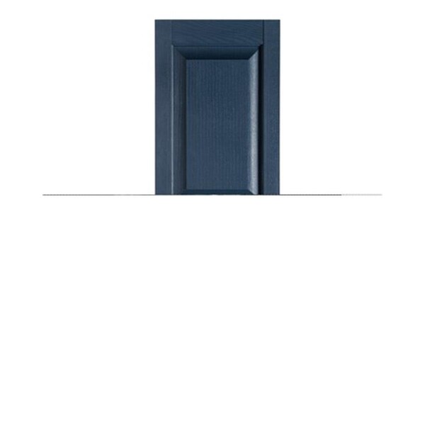 Designs-Done-Right Premier Raised Panel Exterior Decorative Shutters, Bedford Blue - 15 x 55 in. - DE114670