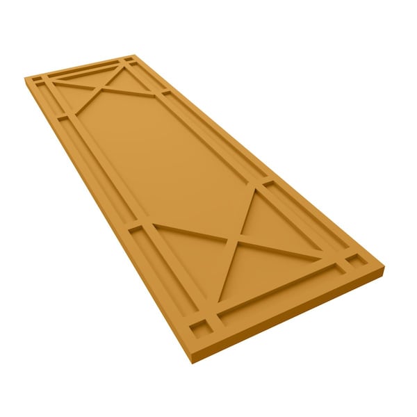 Ekena Millwork True Fit PVC Bungalow Fixed Mount Shutters, Turmeric, 18W x 45H, PR - TFP001BG18X045TU