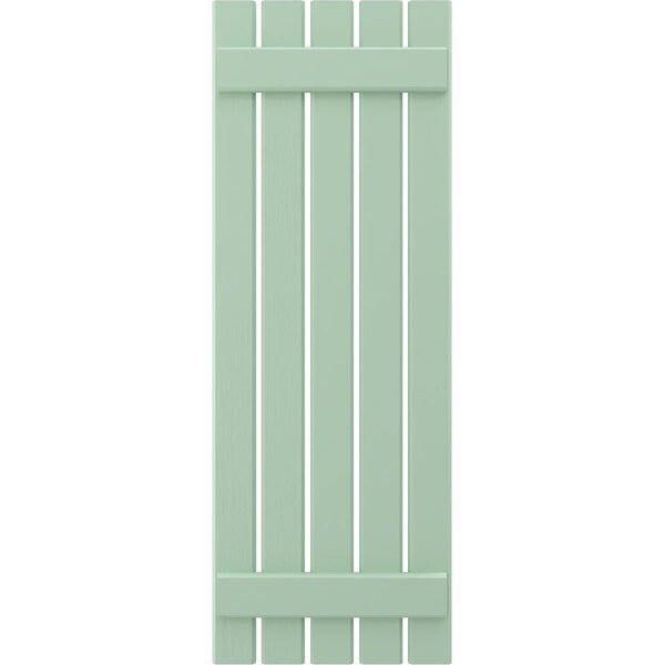 Ekena Millwork Americraft 5-Board (2 Batten) Exterior Real Wood Spaced Board-n-Batten Shutters, ARW101SB519X82SGH, PR - ARW101SB519X82SGH