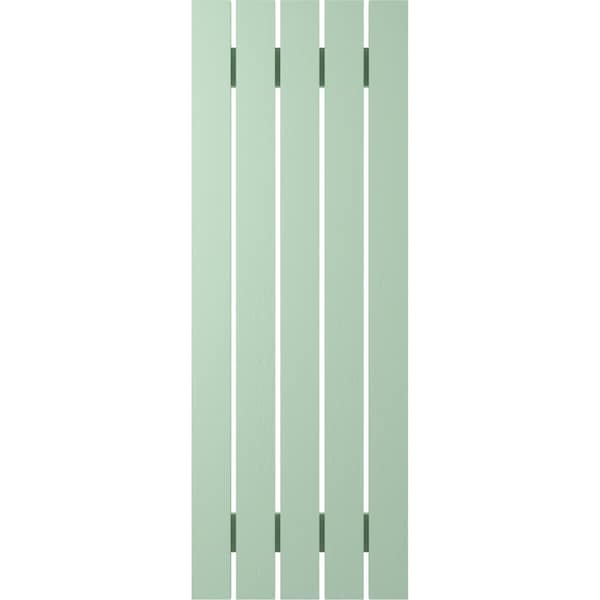 Ekena Millwork Americraft 5-Board (2 Batten) Exterior Real Wood Spaced Board-n-Batten Shutters, ARW101SB519X82SGH, PR - ARW101SB519X82SGH