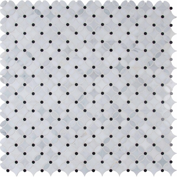 Msi Florita 13.2 In. X 13.2 In. X 10 Mm Polished Marble Mesh-Mounted Mosaic Tile, 10PK - ZOR-MD-0124