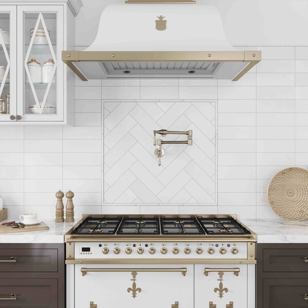 Apollo Tile 0.6 x 12 in. Honed Signal White Marble Pencil Trim Wall and Floor Tile 0.5 sq ft/case, 10PK - APLMTS881HA