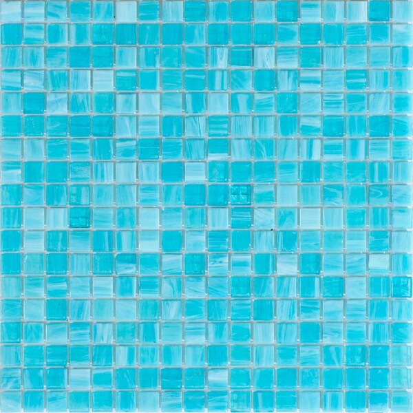 Apollo Tile Skosh 11.6 in. x 11.6 in. Glossy Aqua Green Glass Mosaic Wall and Floor Tile 18.69 sqft/case, 20PK - APLNB88GN430A