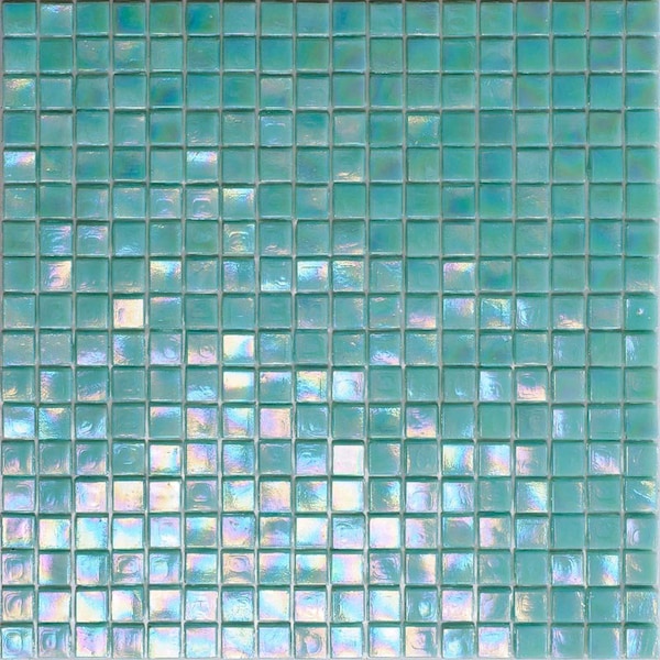 Apollo Tile Skosh 11.6inx11.6in Glossy Winter Green Glass Mosaic Wall and Floor Tile 18.69 sqft/case, 20PK - APLNB88GN427A
