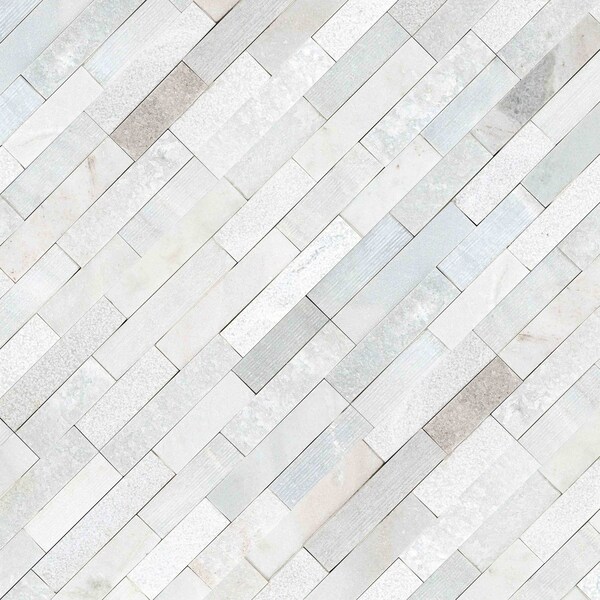 Msi Arctic White Multi Finish Ledger Panel SAMPLE Honed Marble Wall Tile - ZOR-PNL-0020-SAM
