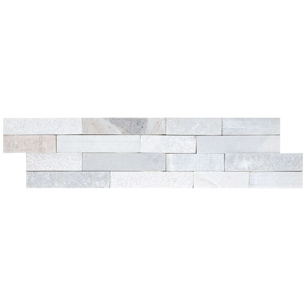 Msi Arctic White Multi Finish Ledger Panel SAMPLE Honed Marble Wall Tile - ZOR-PNL-0020-SAM