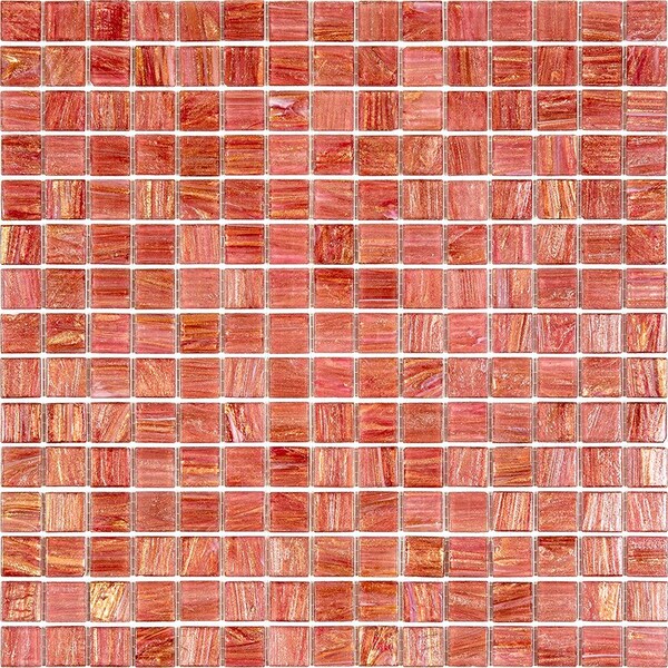 Apollo Tile Celestial 12inx12in Glossy Deepindian Red Glass Mosaic Wall and Floor Tile 20 sqft/case, 20PK - APLST88RD213A