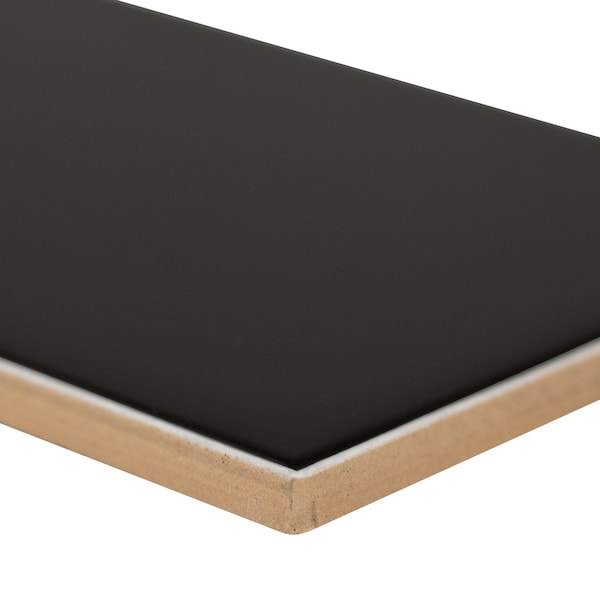 Msi Basix Black 4 in. x 16 in. Matte Ceramic Subway Wall Tile, 25PK - ZOR-PT-0707