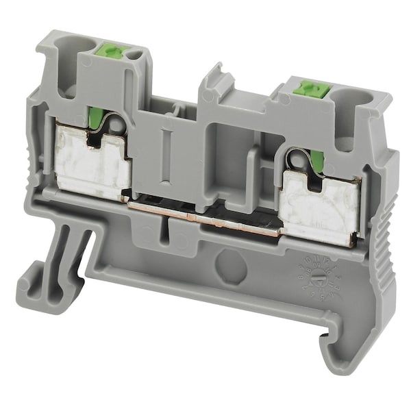Bloque de terminales Schneider Electric, Linergy TR, tipo push-in, paso a través, 2 puntos, 2.5mm², gris, juego de 50 - NSYTRP22