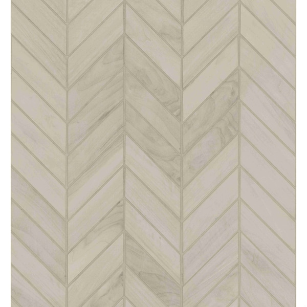 Msi Havenwood Dove Chevron 12 In. X 15 In. X 9Mm Glazed Porcelain Mesh-Mounted Mosaic Tile, 8PK - ZOR-PT-0314