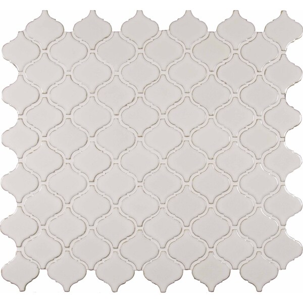 Msi Bianco Arabesque 9.84 In. X 10.63 In. X 6 Mm Glazed Ceramic Mesh-Mounted Mosaic Tile, 15PK - ZOR-MD-0449