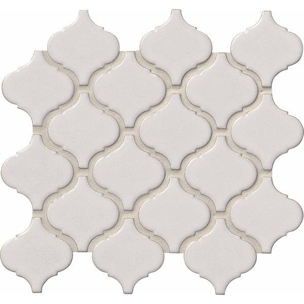 Msi Bianco Arabesque 9.84 In. X 10.63 In. X 6 Mm Glazed Ceramic Mesh-Mounted Mosaic Tile, 15PK - ZOR-MD-0449