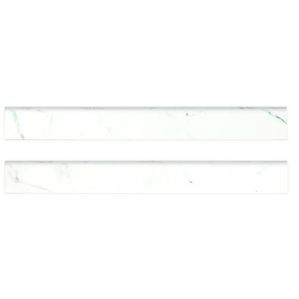 Msi Regallo Calacatta Isla 3" X 24"  Matte Porcelain Bullnose Wall Tile, PK10 - ZOR-PT-TR-0233
