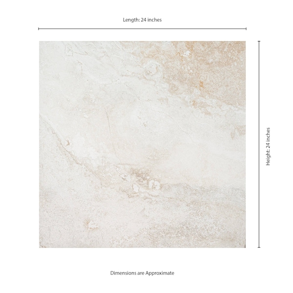 Msi Livingstyle Travertino 24 X 24 Matte Porcelain Paver Tile, 2PK - ZOR-PT-0737