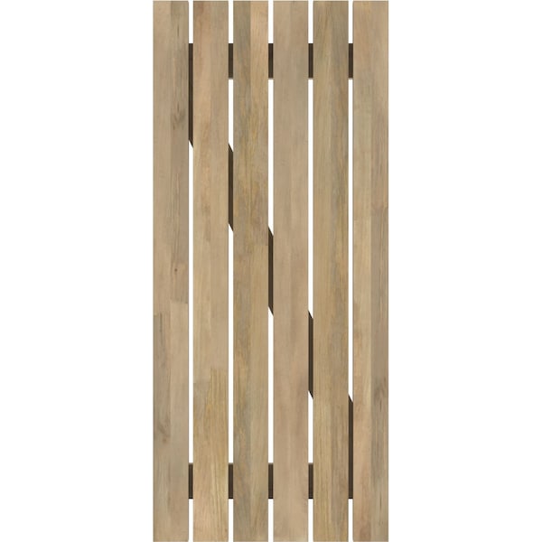 Ekena Millwork Americraft 6-Board (2 Batten) Wood Spaced Board-n-Batten Shutters w/ Z-Bar, ARW102SB623X70UNH, PR - ARW102SB623X70UNH