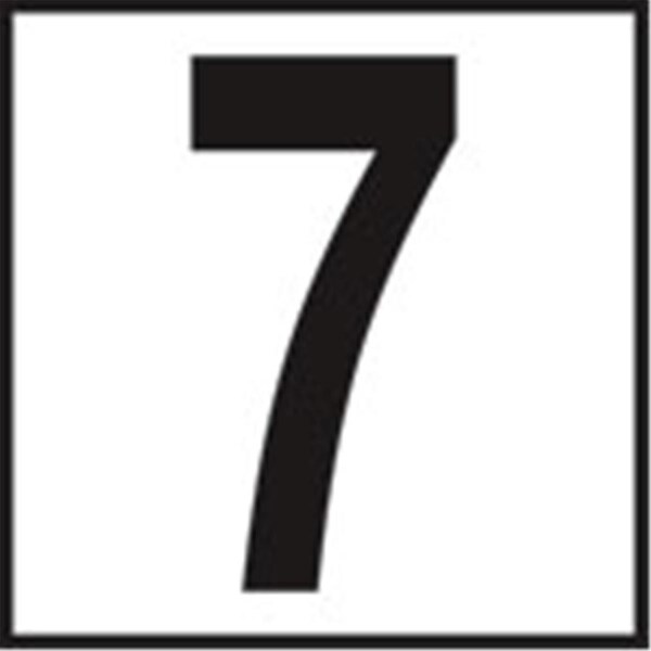 Inlays Inlays  6 in. Smooth Ceramic Tile- Number 7 - CC611070