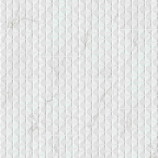 Msi Sample Dymo Calacatta Chex White  Glossy Ceramic Wall Tile - ZOR-PT-0878-SAM