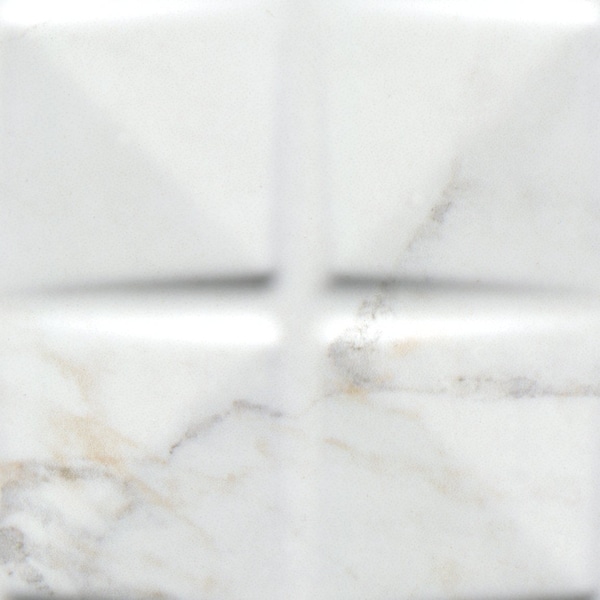 Msi Sample Dymo Calacatta Chex White  Glossy Ceramic Wall Tile - ZOR-PT-0878-SAM