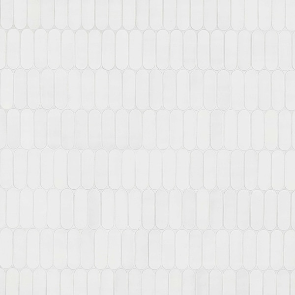 Msi Bianco Glossy Ellipse Sample Glossy Glass Mosaic Tile - ZOR-MD-0621-SAM