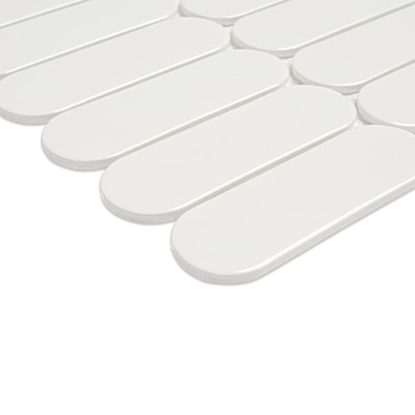 Msi Bianco Glossy Ellipse Sample Glossy Glass Mosaic Tile - ZOR-MD-0621-SAM
