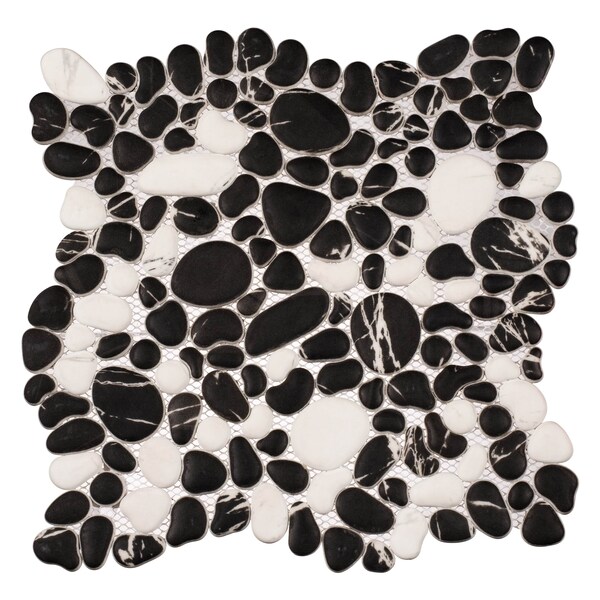 Andova Tiles SAMPLE-Mesa Pebble/Stone Look Glass Mosaic Wall Tile - SAM-ANDMES990