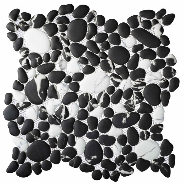 Andova Tiles SAMPLE-Mesa Pebble/Stone Look Glass Mosaic Wall Tile - SAM-ANDMES990