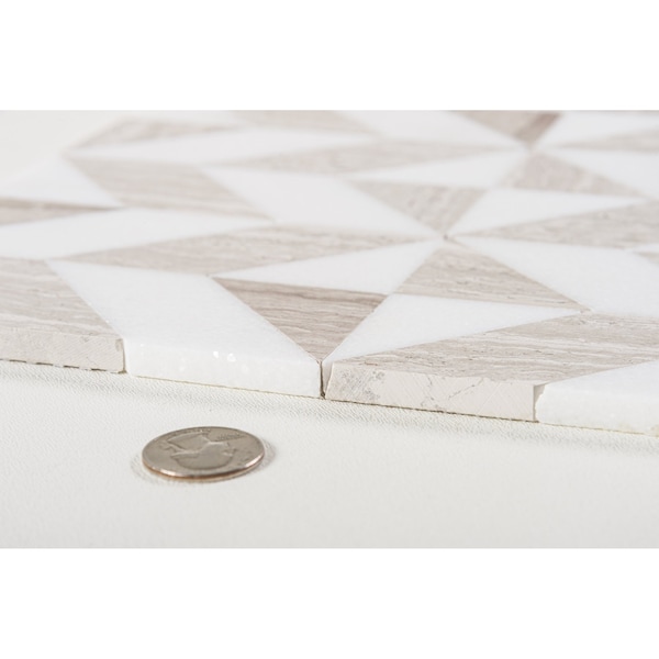 Andova Tiles SAMPLE Livmor Marble Chevron Mosaic Tile - SAM-ANDLIV178