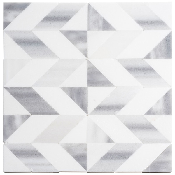 Andova Tiles SAMPLE Livmor Marble Chevron Mosaic Tile - SAM-ANDLIV178