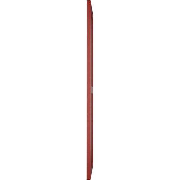 Ekena Millwork True Fit PVC Two Panel Chevron Modern Style Fixed Mount Shutters, Pepper Red, 18W x 78H, PR - TFP101CV18X078MR